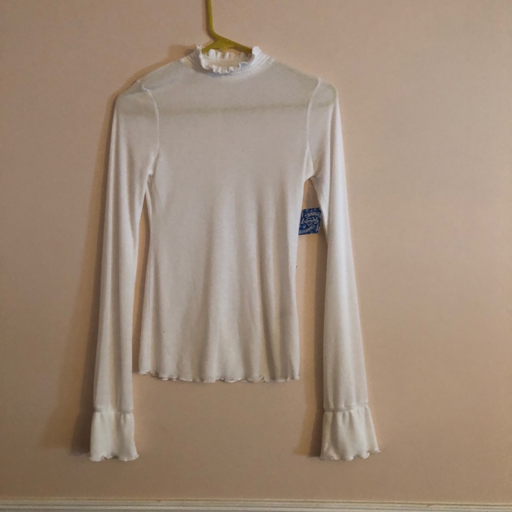 Free People White Long Sleeve